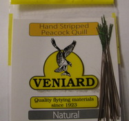 peacock Quill ( Hend Stripped ) Natural 25��. Veniard 
